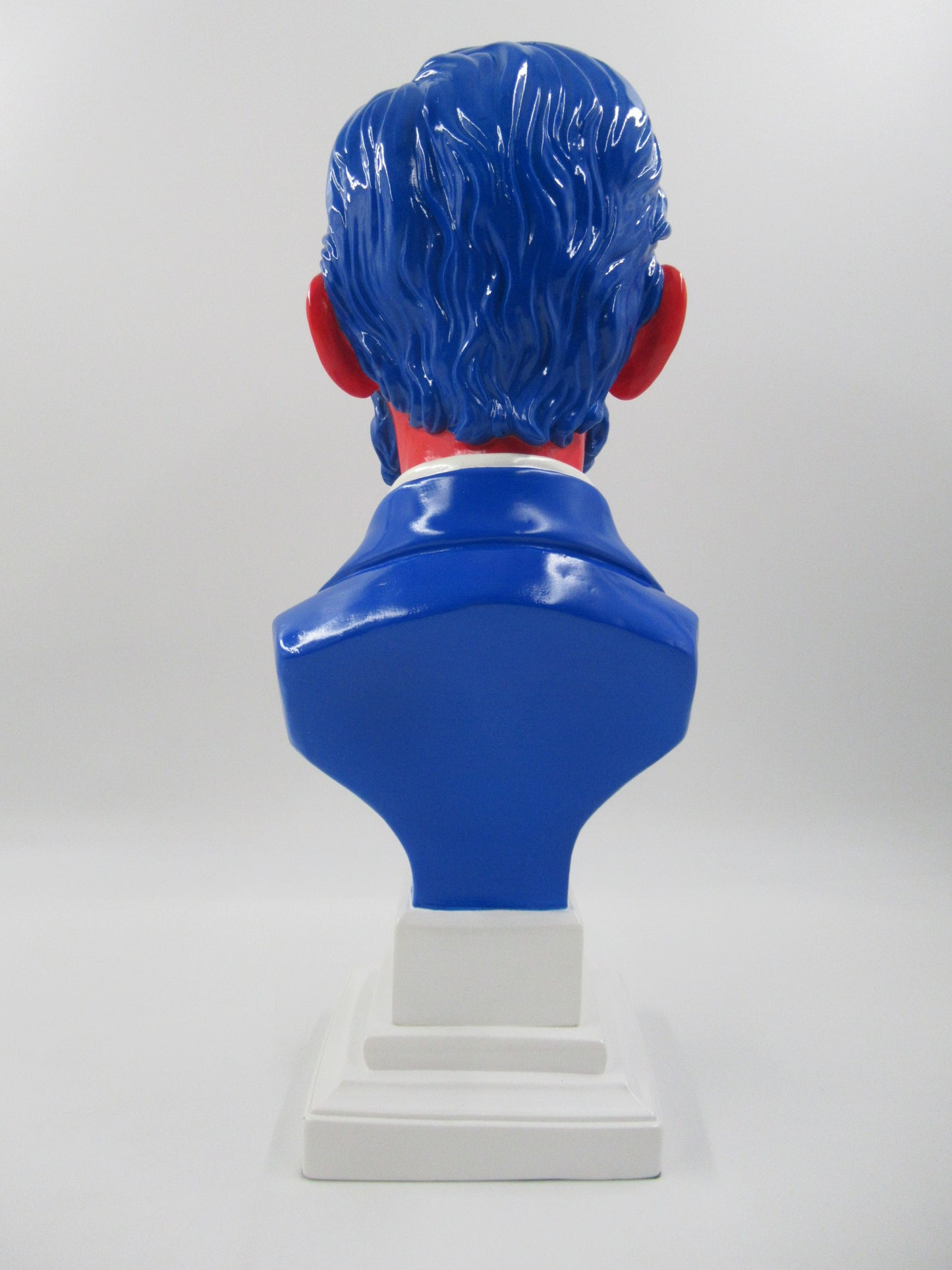 RON ENGLISH Abraham Obama Inauguration Bust - Mindstyle (2008) Red/Blue Vinyl Art Toy