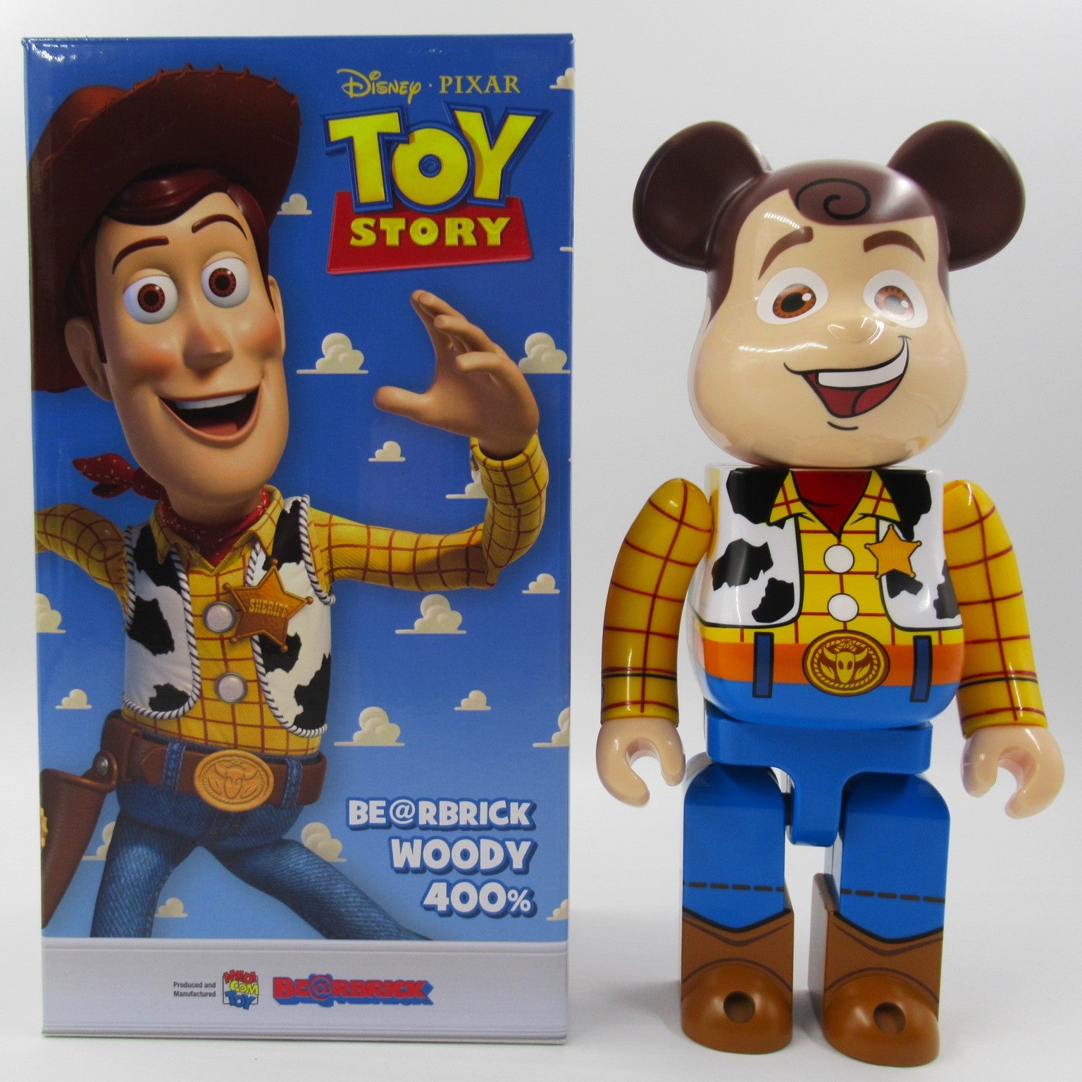 BEARBRICK Toy Story Woody 400% Figure - Medicom Toy (2015) Disney/Pixar Art Toy