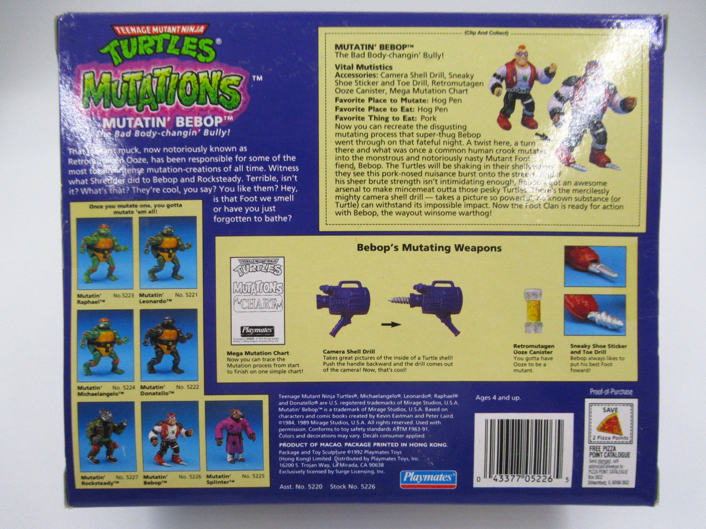 TMNT Splinter/Bebop/Rocksteady Mutations Figure Teenage Mutant Ninja Turtles - Playmates (1992)