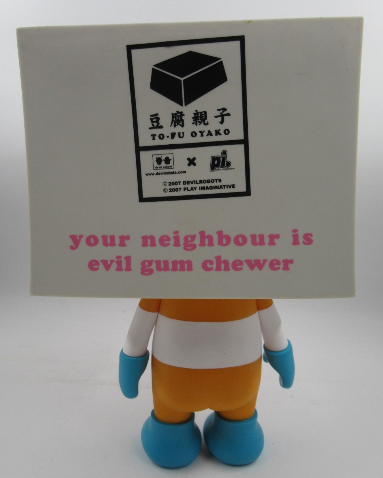 TOFU OYAKO Gum To-Fu Vinyl Figure - Devilrobots x Play Imaginative (2007) Designer Urban Art Toy