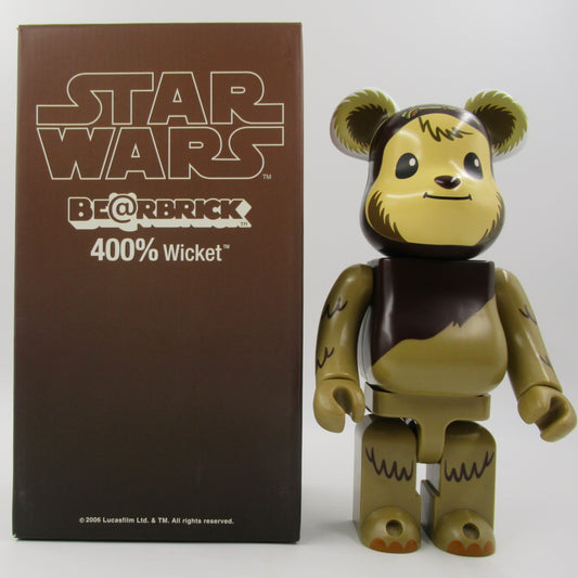 BEARBRICK Star Wars Wicket Ewok 400% Figure - Medicom Toy (2006) Be@rbrick Art Toy