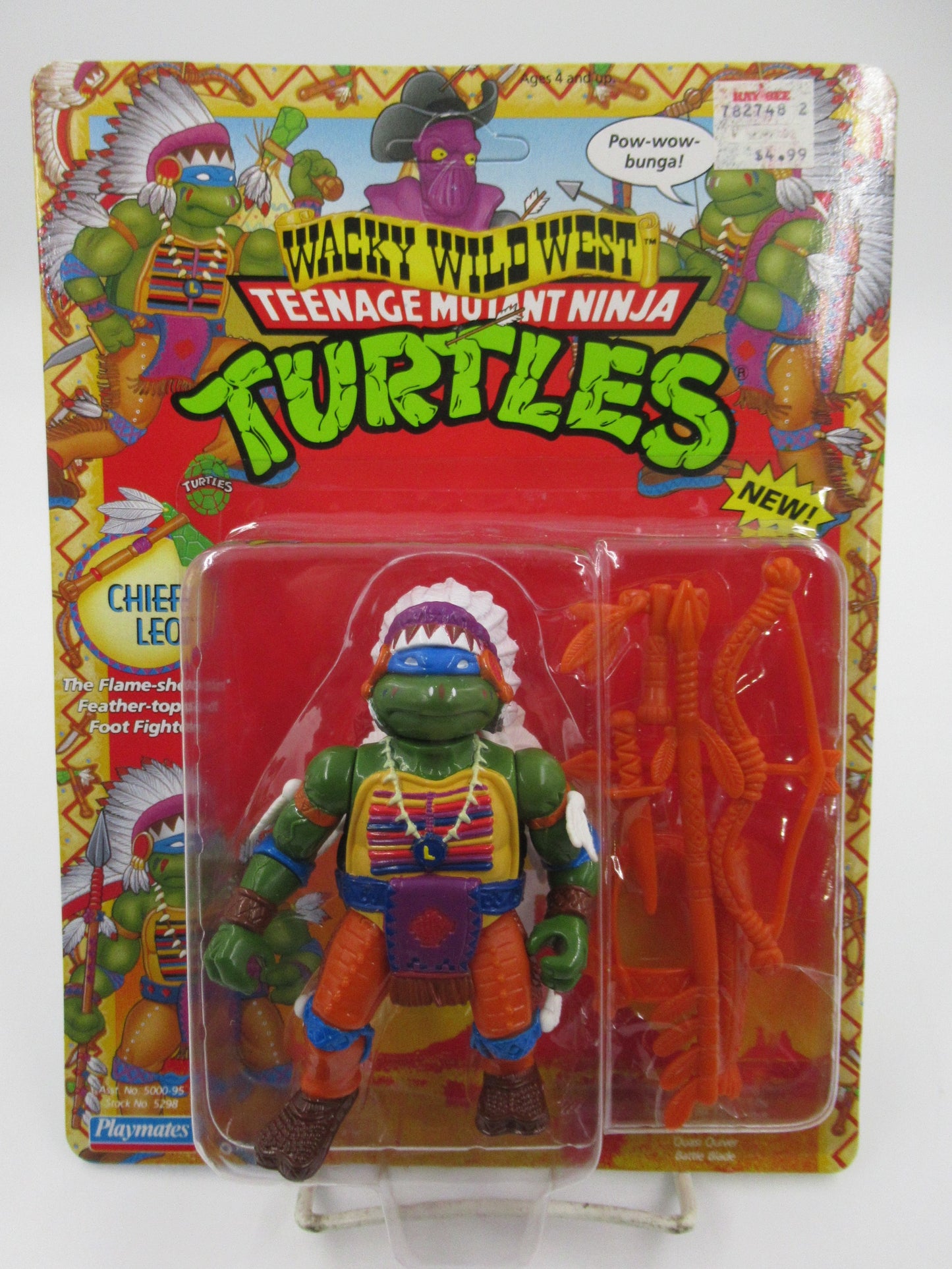 TMNT Chief Leo Wacky Wild West Figure Teenage Mutant Ninja Turtles - Playmates (1992)