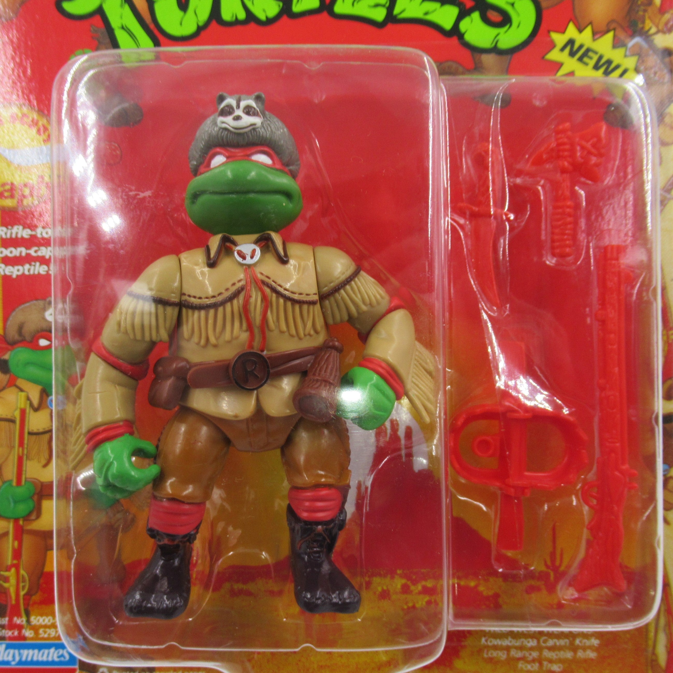 Teenage Mutant Ninja Turtles Sewer Scout Raph Wacky Wild West Figure TMNTs - Playmates (1992)