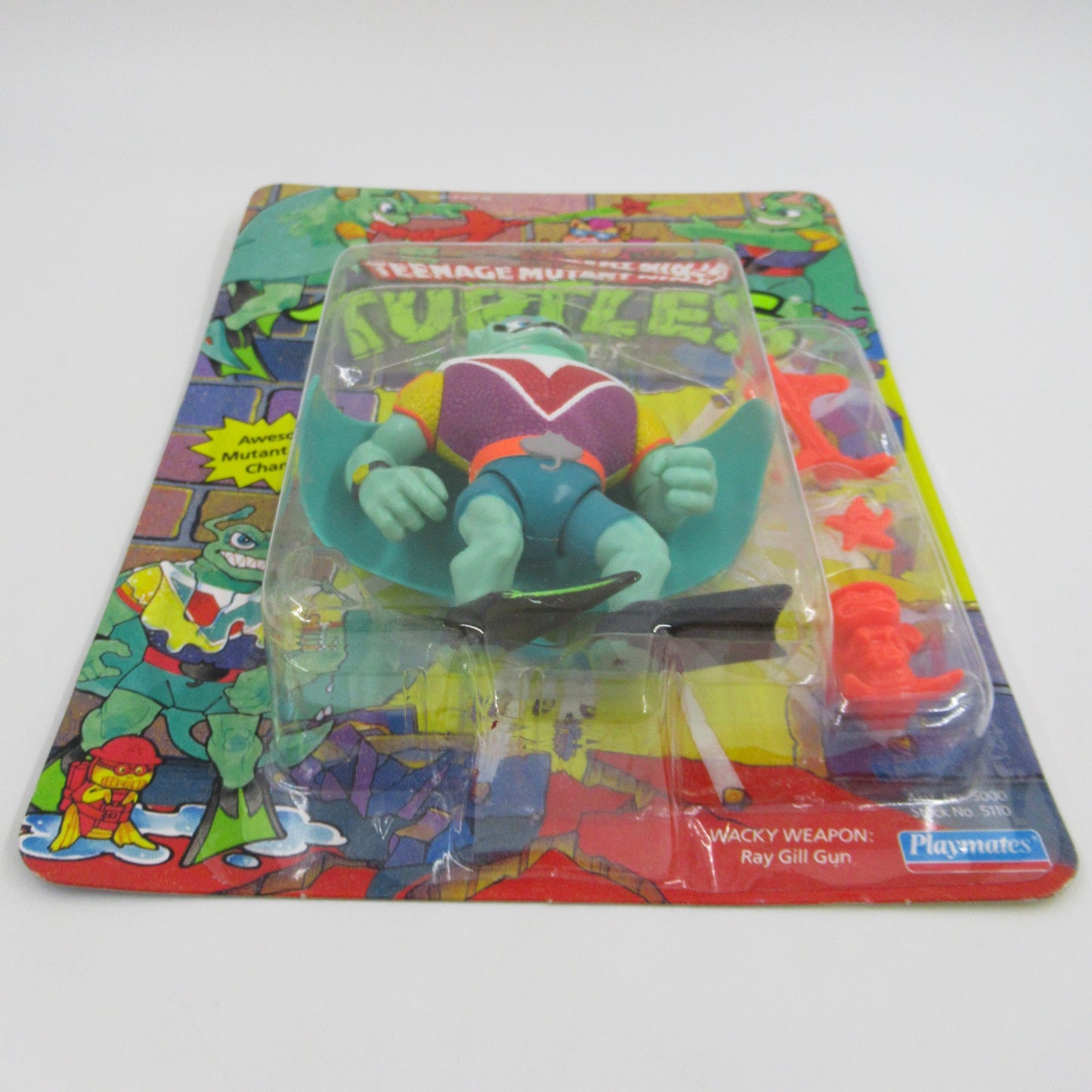 TMNT Ray Fillet (Red V Emblem) 4.5" Figure Teenage Mutant Ninja Turtles - Playmates (1990)