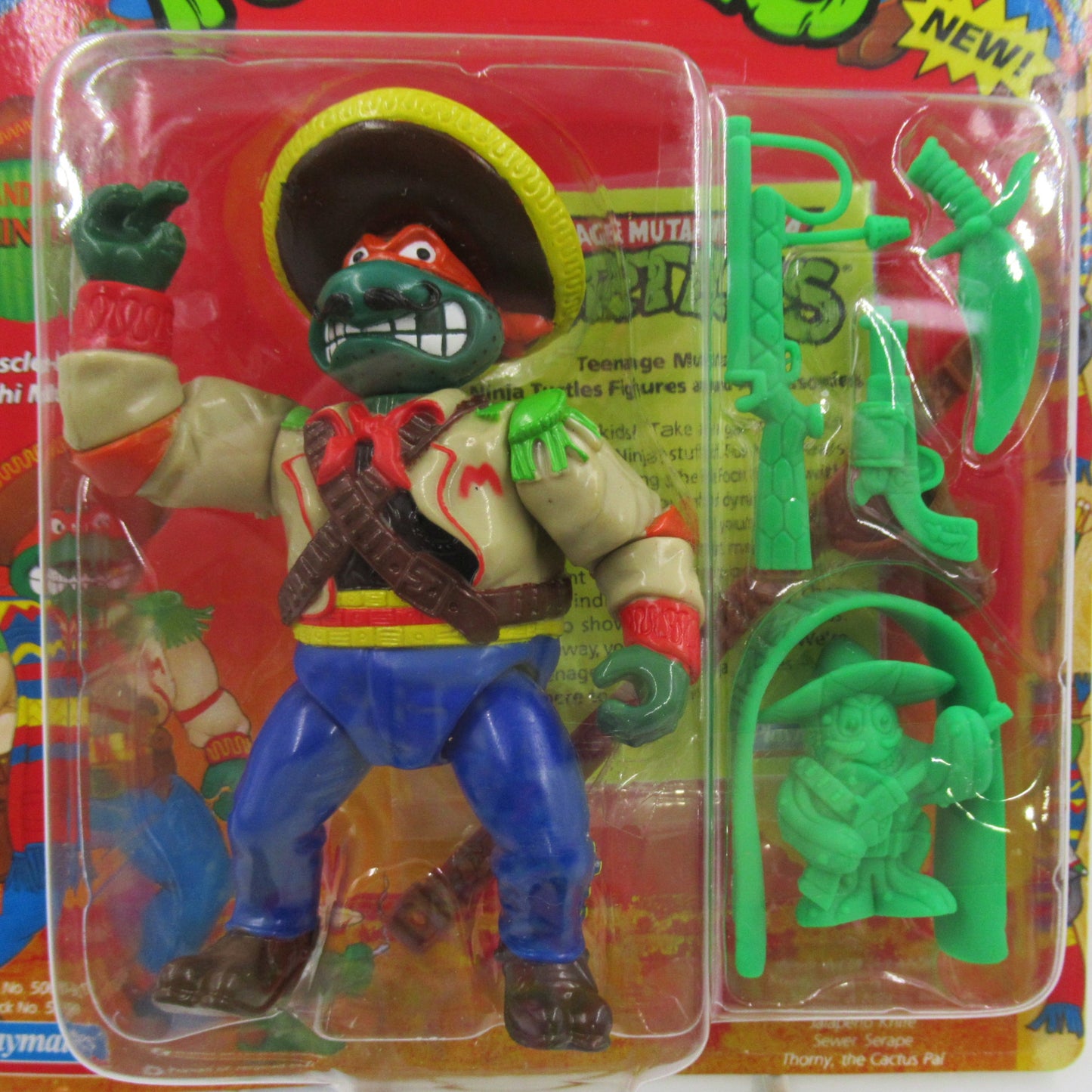 TMNT Bandito Bashin' Mike Wacky Wild West Figure Teenage Mutant Ninja Turtles - Playmates (1992)