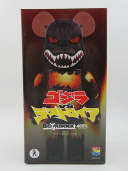 BEARBRICK Burning Godzilla vs Destoroyah 400% Figure Medicom Toy (2016) Kaiju Be@rbrick Toho Art Toy