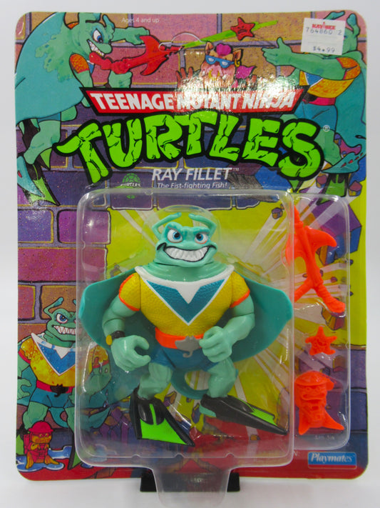 TMNT Ray Fillet (Blue V Emblem) 4.5" Figure Teenage Mutant Ninja Turtles - Playmates (1990)