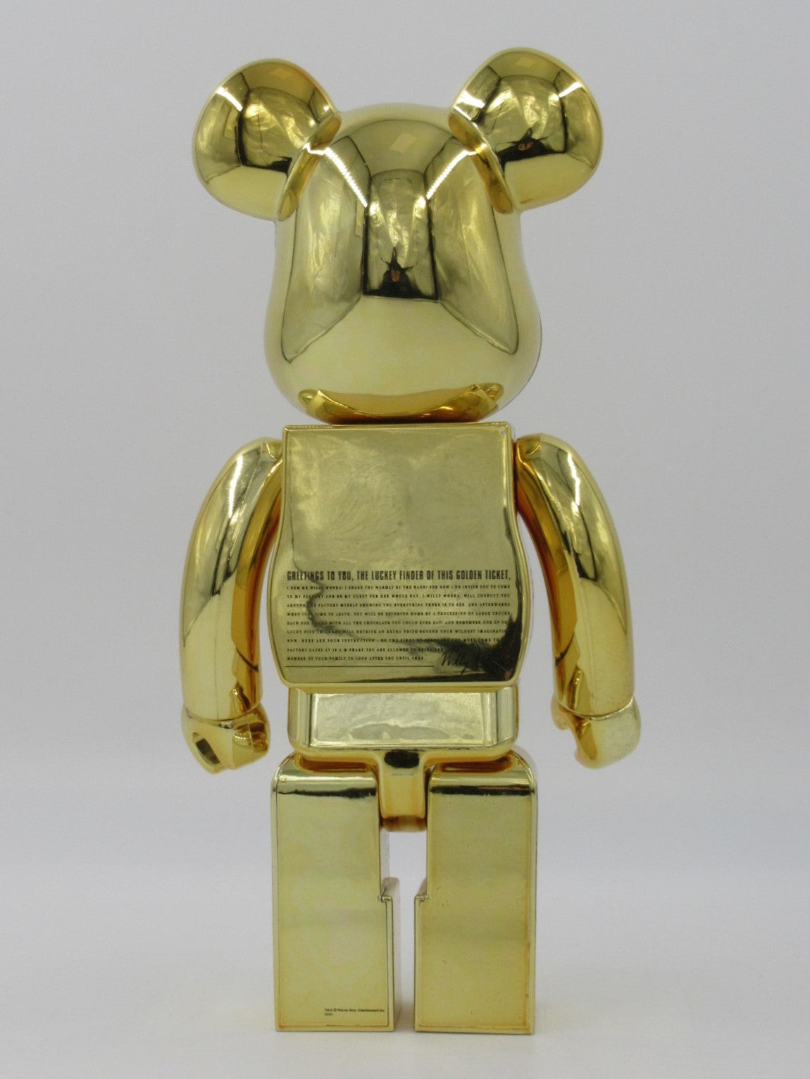 BEARBRICK Charlie & the Chocolate Factory Golden Ticket 400% - Medicom Toy (2005) Art Toy