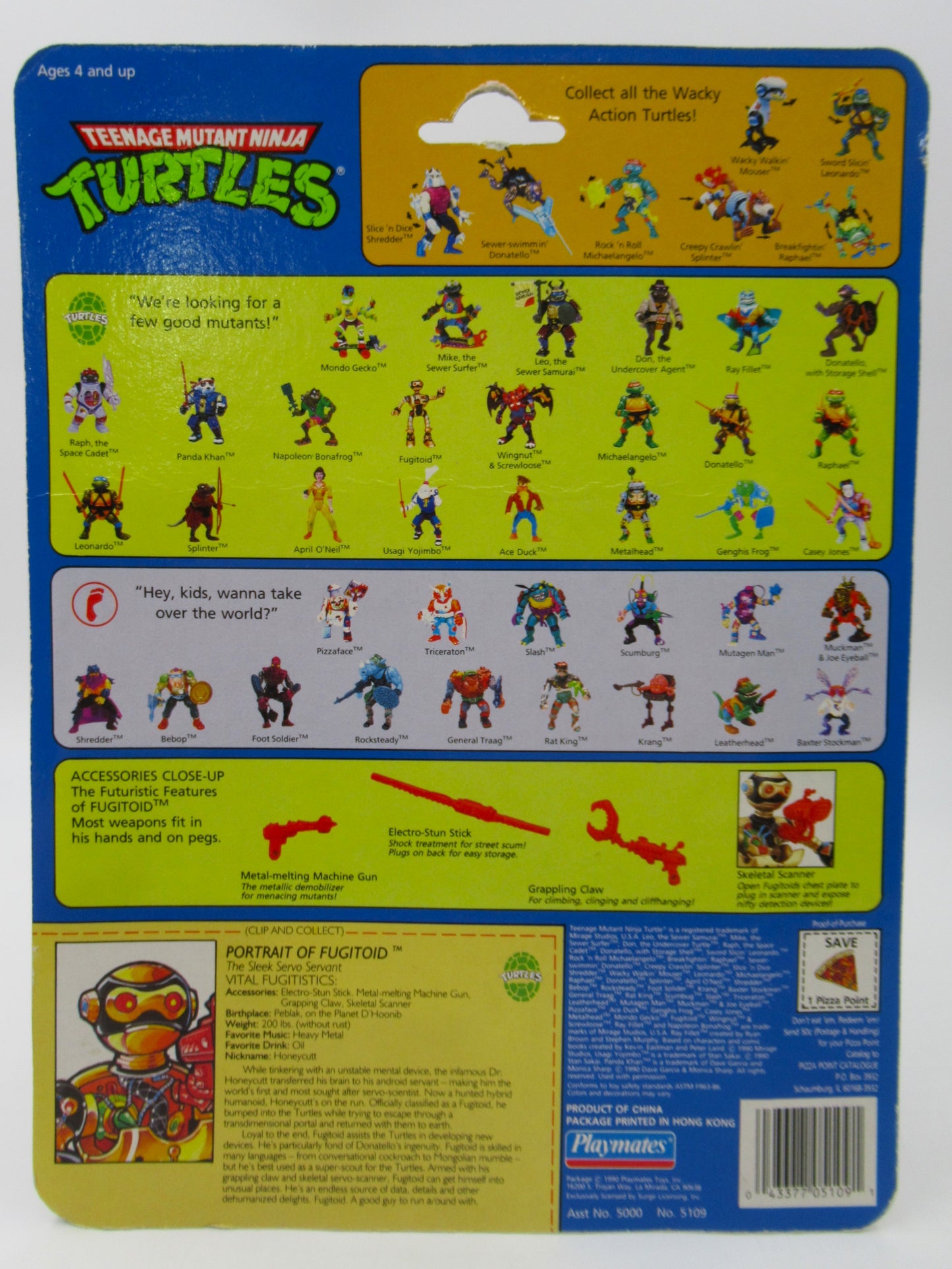 TMNT Fugitoid 4.5" Figure Teenage Mutant Ninja Turtles - Playmates (1990)