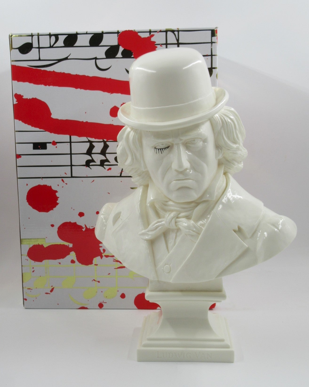 LUDWIG VAN White Bust - Kozik x Ultraviolence (2008) Limited Edition Vinyl Art Toy