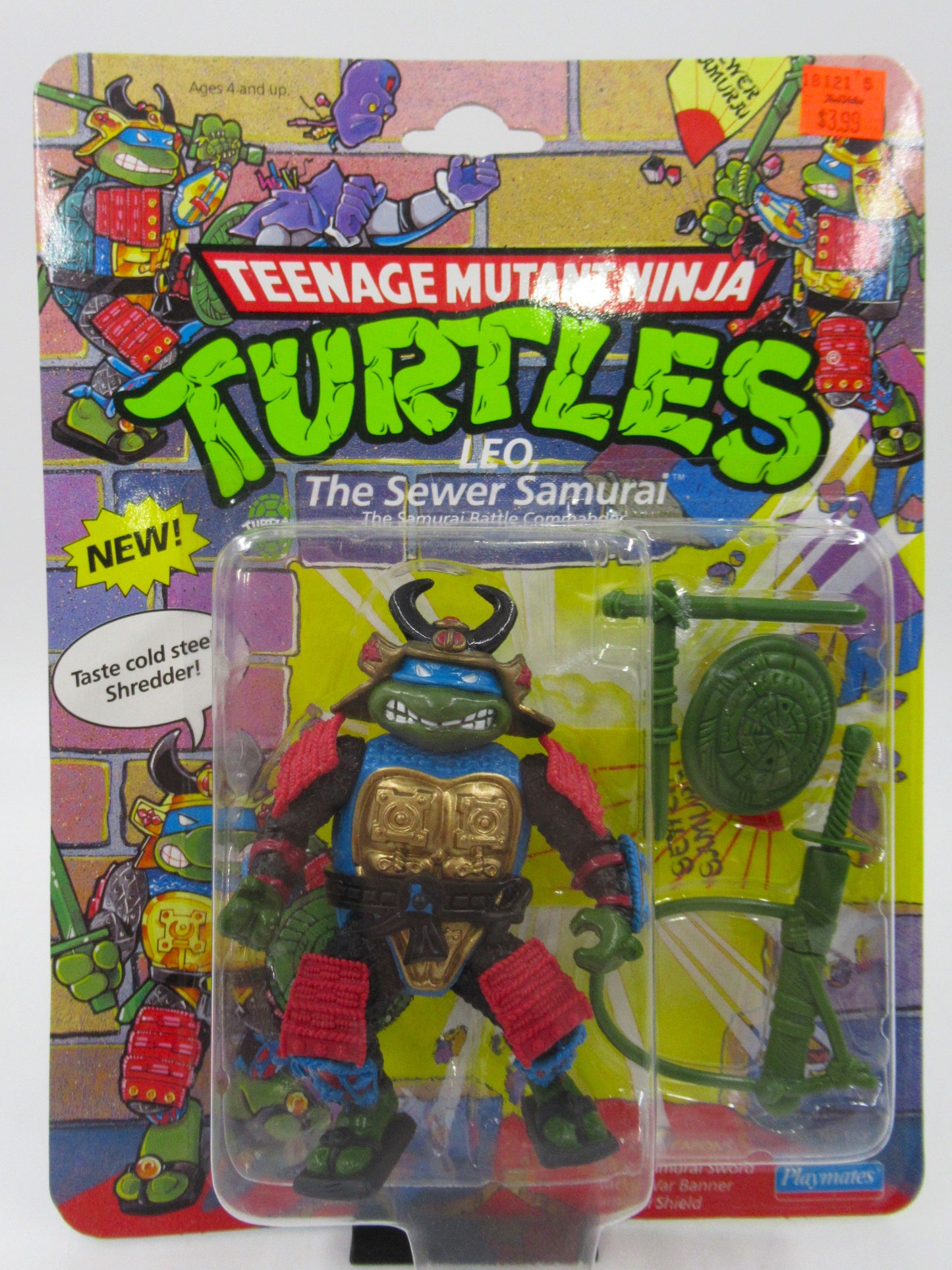 TMNT Leo, the Sewer Samurai 4.5" Figure Teenage Mutant Ninja Turtles - Playmates (1990)