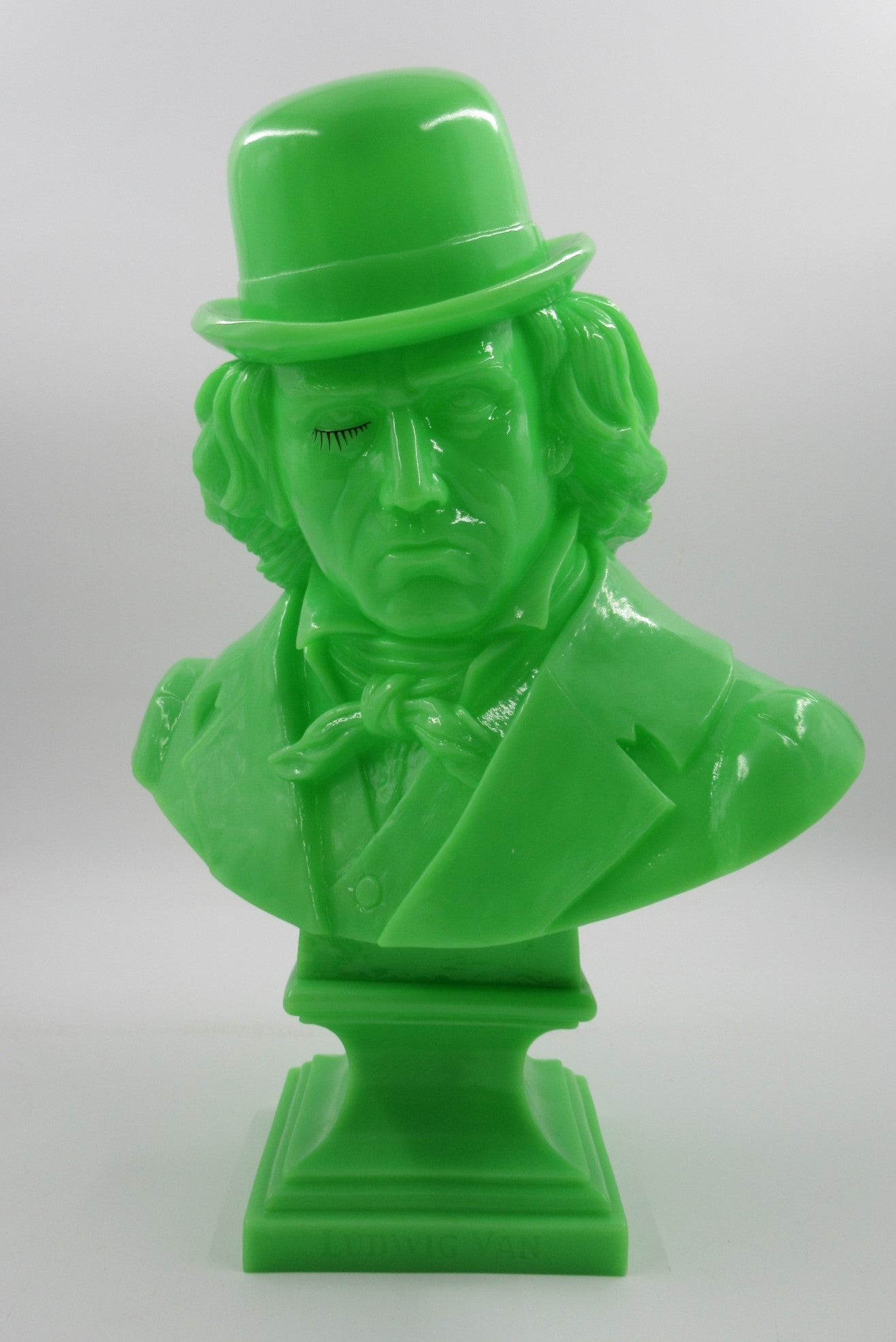 LUDWIG VAN Neon Green Bust - Kozik x Ultraviolence (2008) Limited Edition Vinyl Art Toy