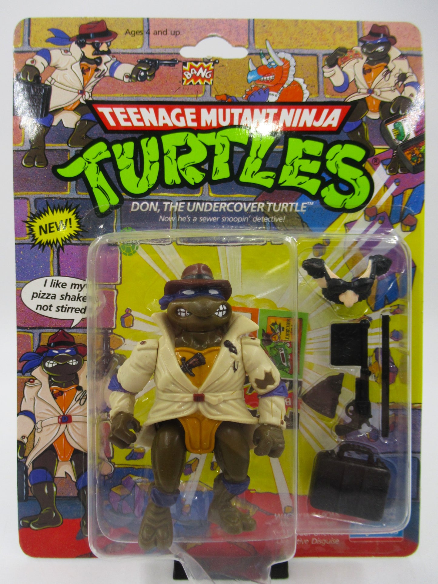 TMNT Don, the Undercover Turtle 4.5" Figure Teenage Mutant Ninja Turtles - Playmates (1990)