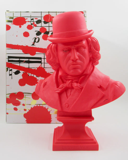 LUDWIG VAN Red Bust - Kozik x Ultraviolence (2008) Limited Edition Vinyl Art Toy