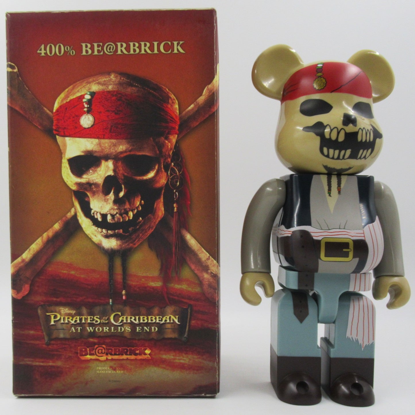 BEARBRICK Pirates of the Caribbean 400% Figure - Medicom Toy (2007) Art Toy & Box