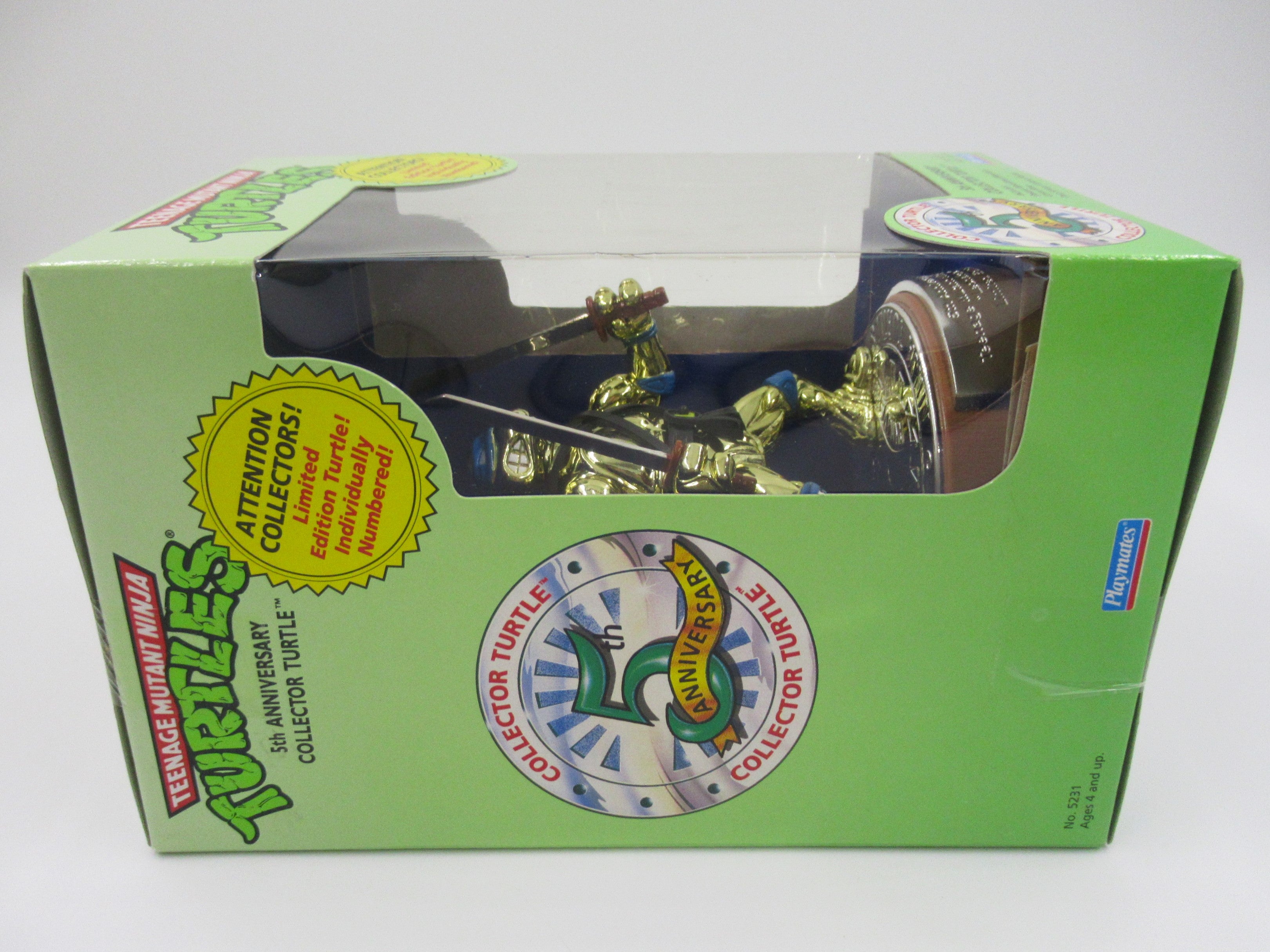 Teenage Mutant Ninja Turtles Limited Edition Leonardo 5th Anniversary Collector Turtle Figure TMNTs - Playmates (1992)