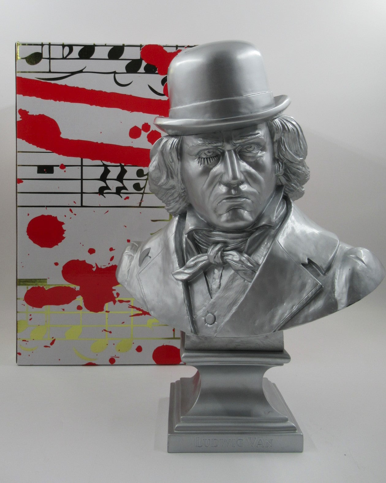 LUDWIG VAN Silver Bust - Kozik x Ultraviolence (2008) Limited Edition Vinyl Art Toy