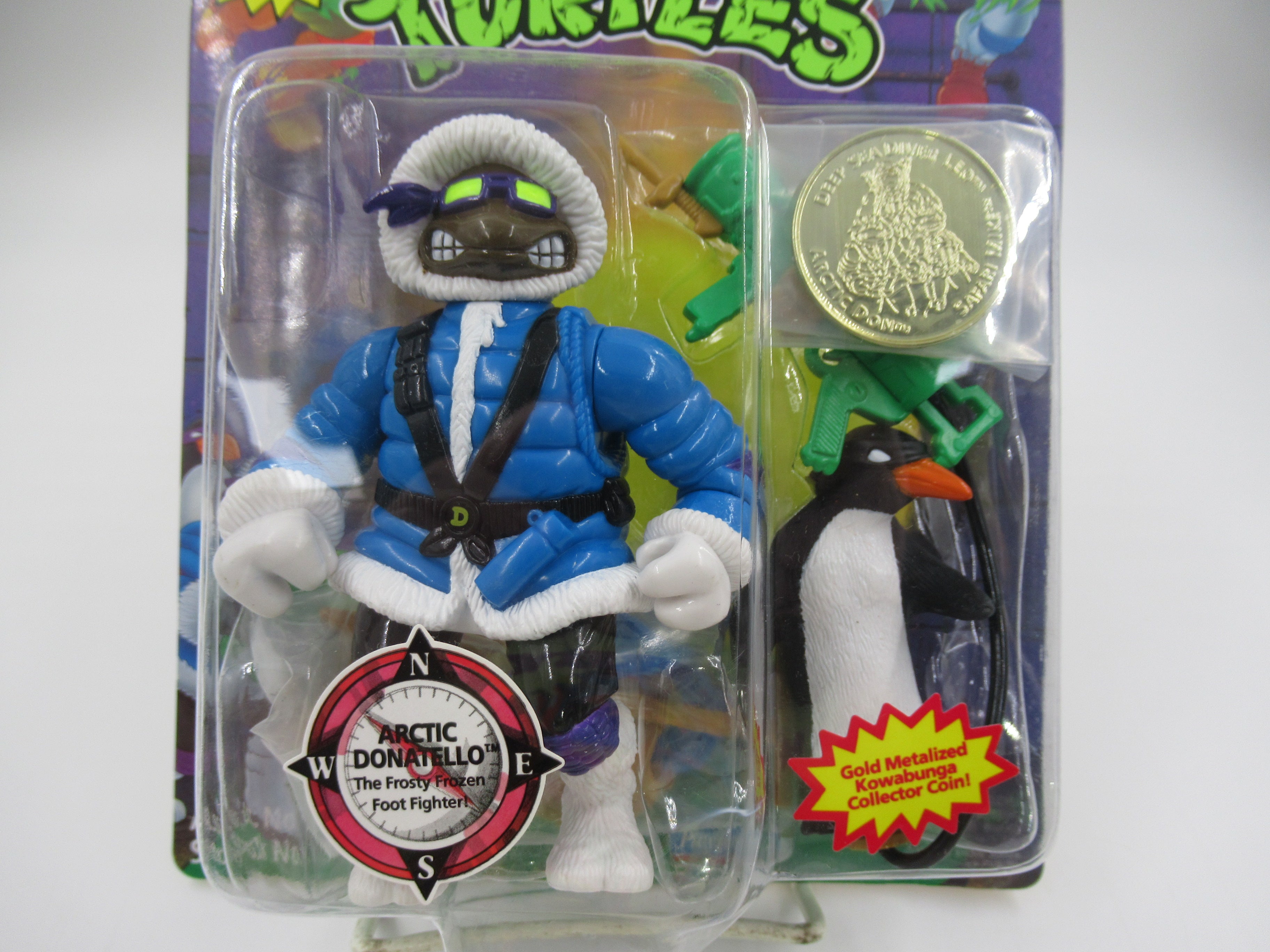 Teenage Mutant Ninja Turtles Arctic Donatello Adventurers Figure TMNTs - Playmates (1994) Ultra Rare
