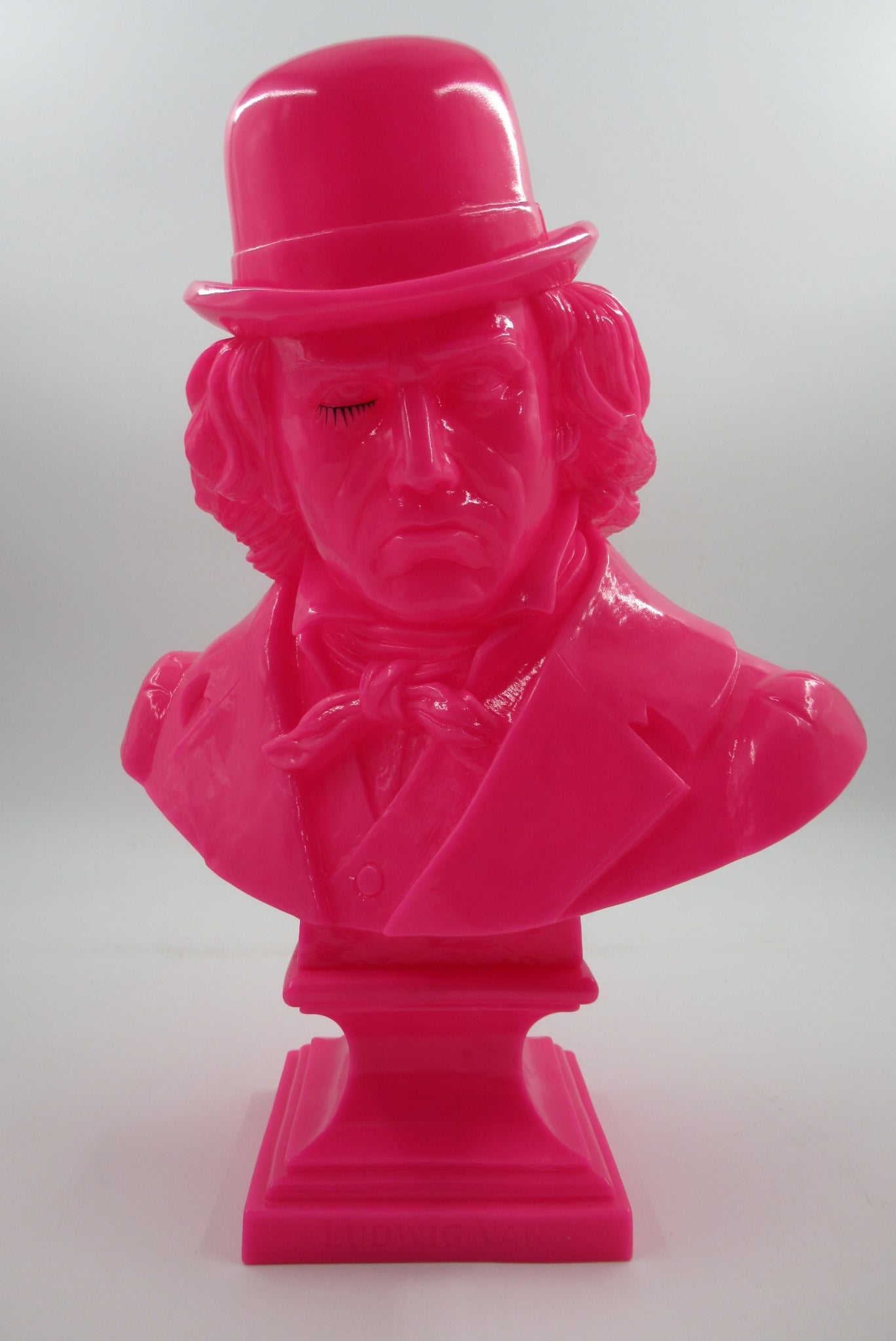 LUDWIG VAN Neon Pink Bust - Kozik x Ultraviolence (2008) Limited Edition Vinyl Art Toy