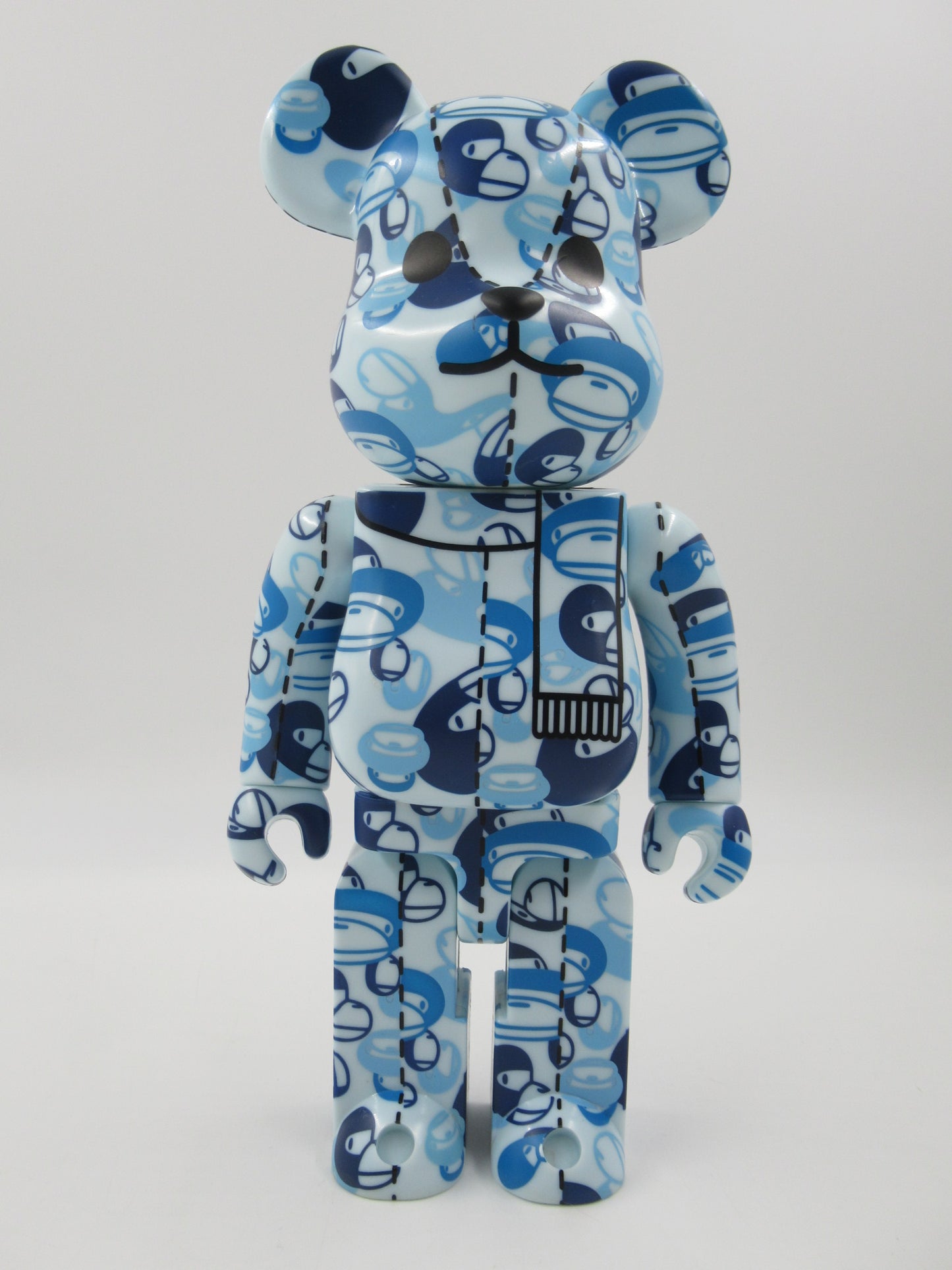 BEARBRICK Blue Milo Bape Play 400% Figure - Medicom Toy (2007) Bathing Ape Art Toy