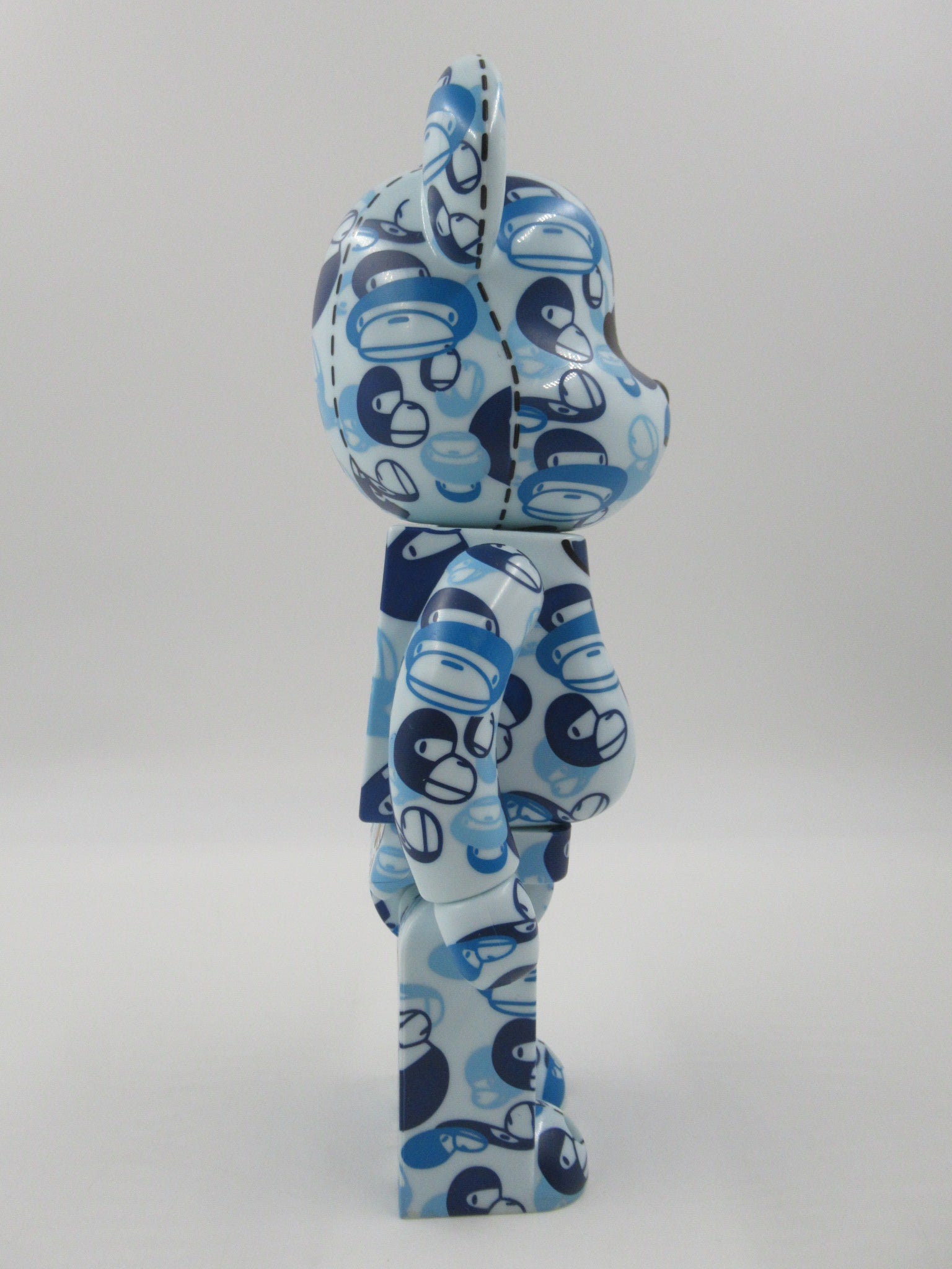 BEARBRICK Blue Milo Bape Play 400% Figure - Medicom Toy (2007) Bathing Ape Art Toy