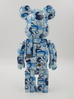 BEARBRICK Blue Milo Bape Play 400% Figure - Medicom Toy (2007) Bathing Ape Art Toy