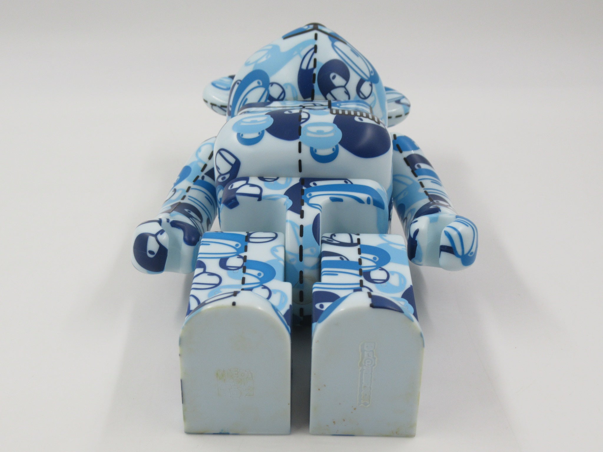 BEARBRICK Blue Milo Bape Play 400% Figure - Medicom Toy (2007) Bathing Ape Art Toy