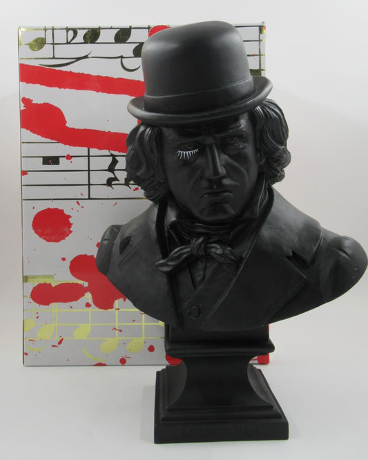 LUDWIG VAN Black Bust - Kozik x Ultraviolence (2008) Limited Edition Vinyl Art Toy