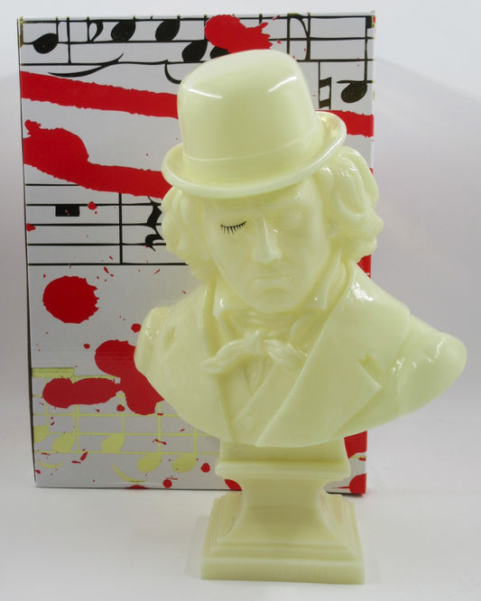 LUDWIG VAN Glow in the Dark Bust - Kozik x Ultraviolence (2008) Limited Edition GID Vinyl Art Toy