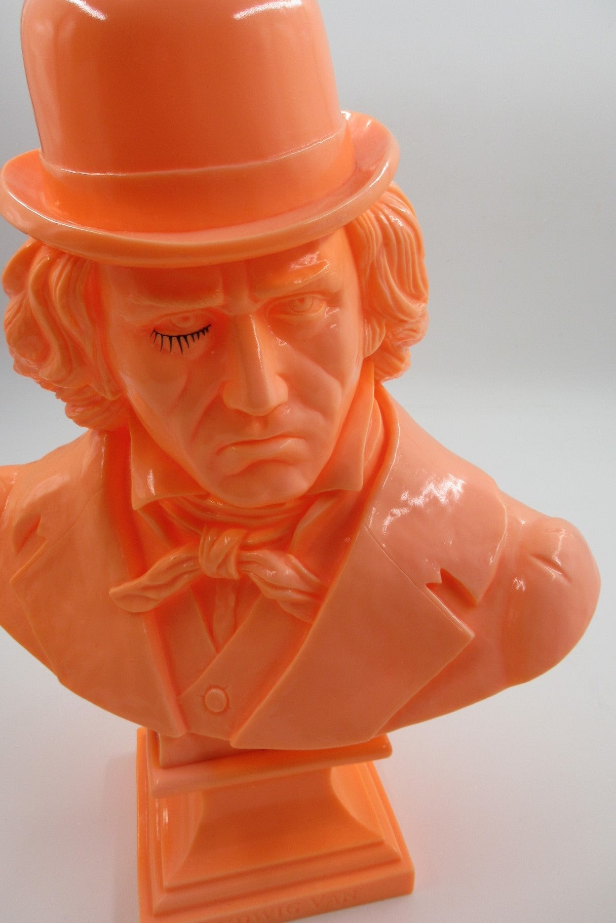 LUDWIG VAN Neon Orange Bust - Kozik x Ultraviolence (2008) Limited Edition Vinyl Art Toy