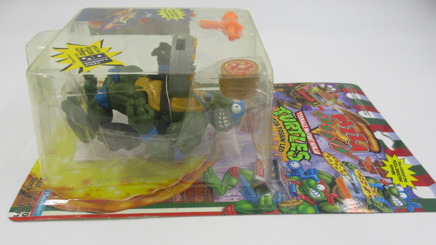 TMNT Pizza Tossin' Leonardo (Orange Weapons) 5" Figure Teenage Mutant Ninja Turtles - Playmates (1994)