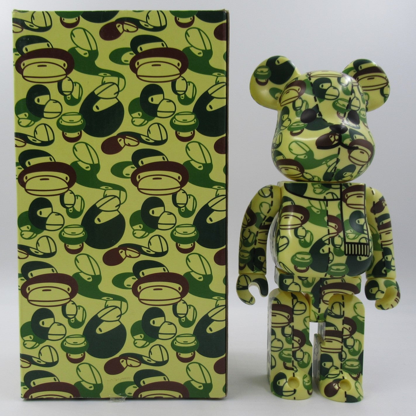 BEARBRICK Green Milo Bape Play 400% Figure - Medicom Toy (2007) Bathing Ape Art Toy