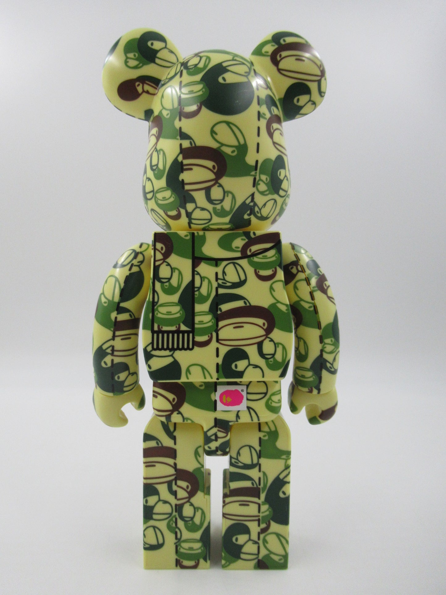 BEARBRICK Green Milo Bape Play 400% Figure - Medicom Toy (2007) Bathing Ape Art Toy