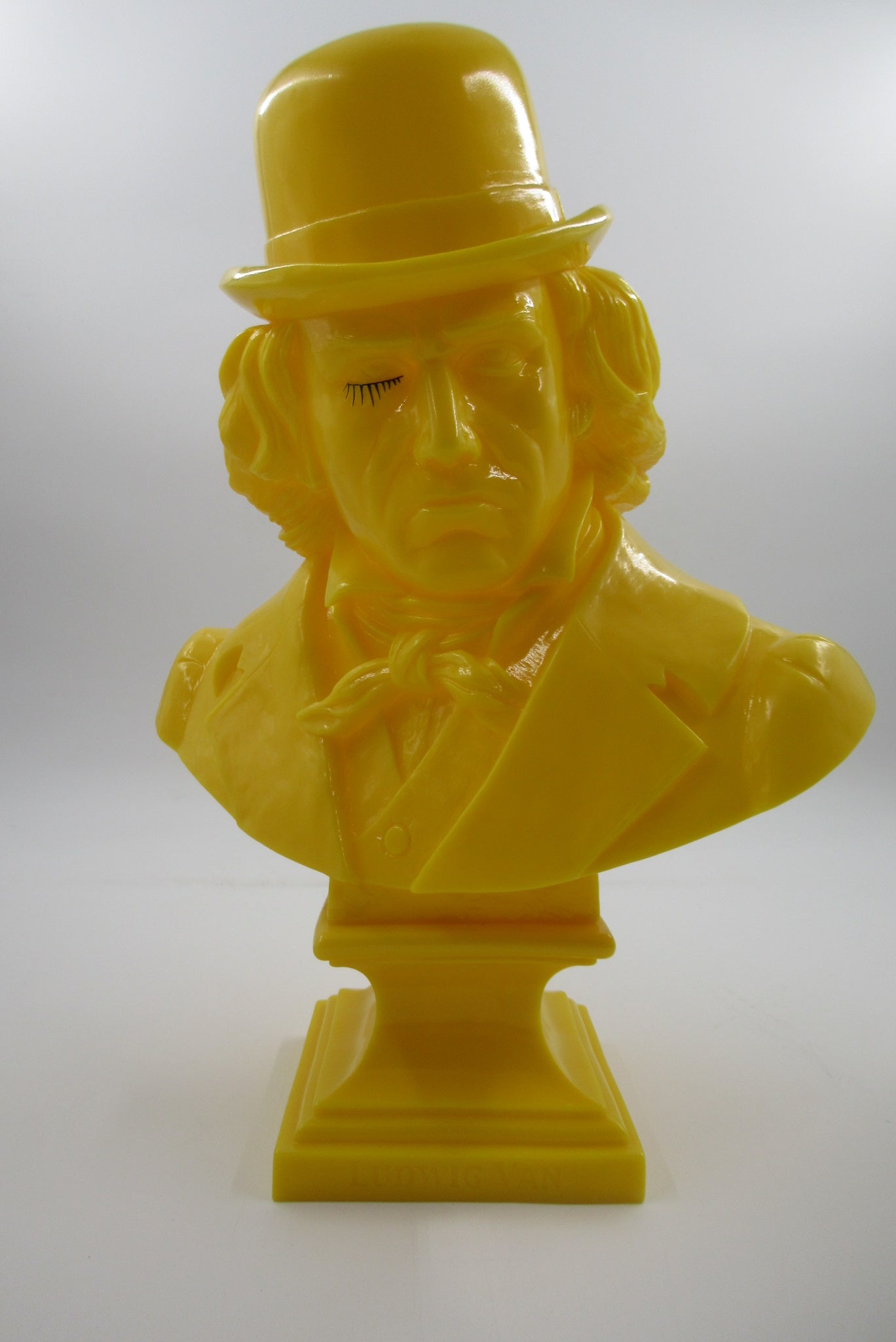 LUDWIG VAN Neon Yellow Bust - Kozik x Ultraviolence (2008) Limited Edition Vinyl Art Toy