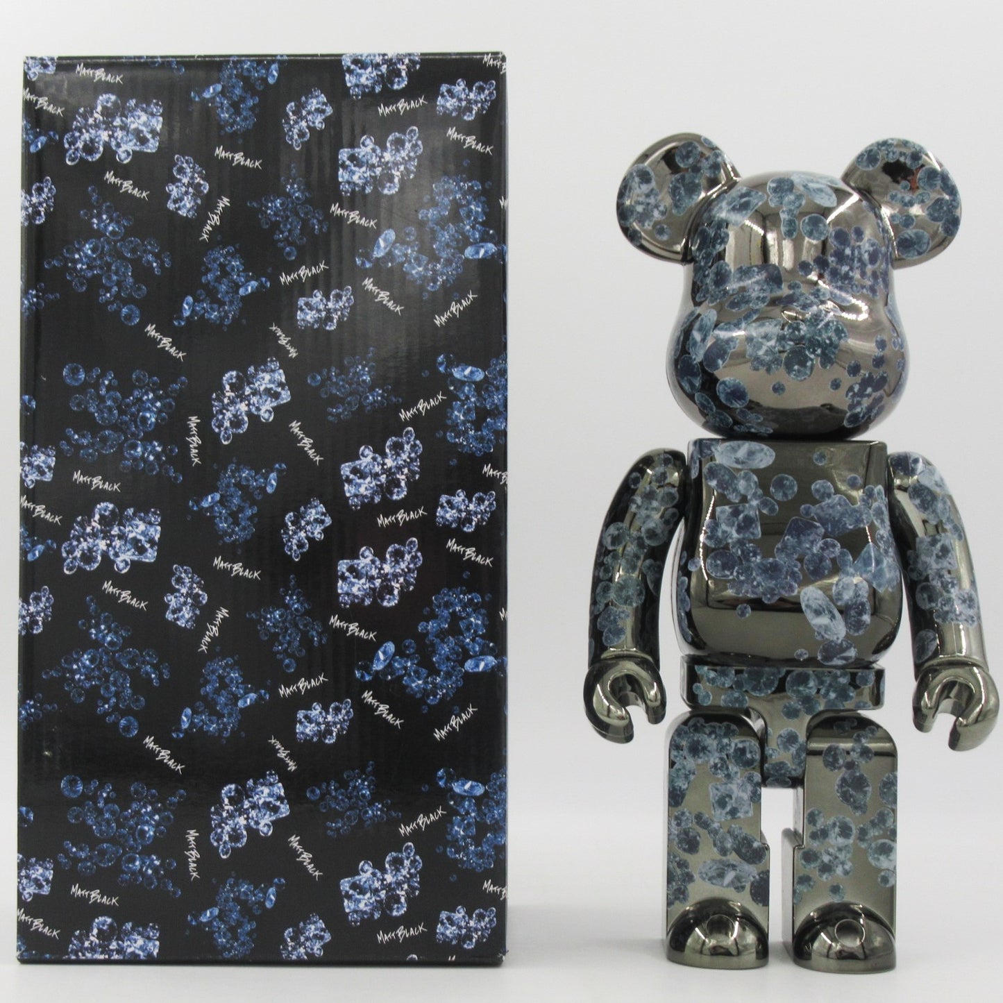 BEARBRICK Matt Black "Diamonds" 400% - Medicom Toy (2009) Be@rbrick Art Toy