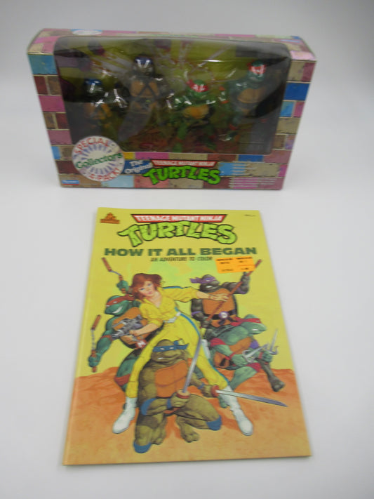 TMNT Original Teenage Mutant Ninja Turtles Collector's Special 4-Pack & Coloring Book - Playmates (1992)