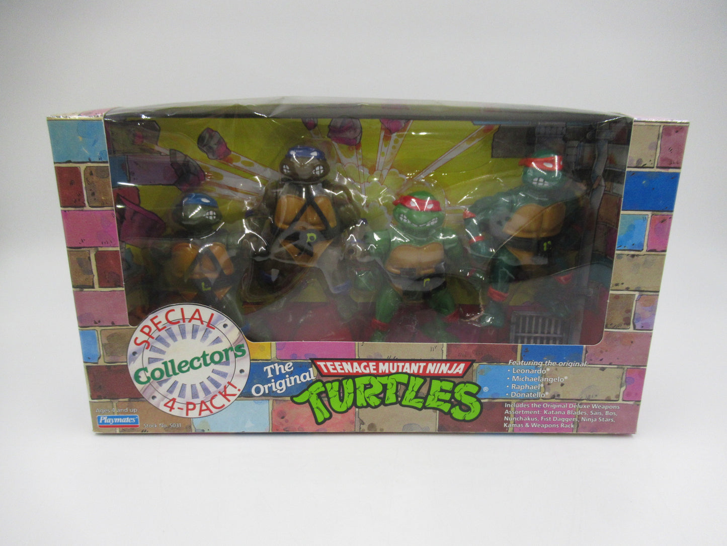 TMNT Original Teenage Mutant Ninja Turtles Collector's Special 4-Pack & Coloring Book - Playmates (1992)