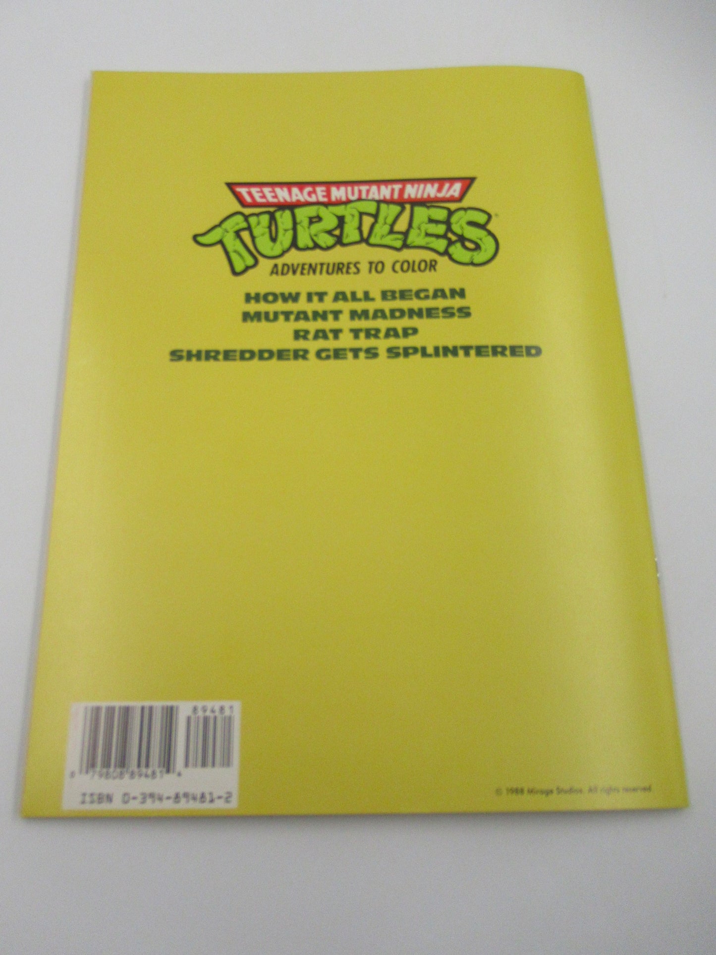 TMNT Original Teenage Mutant Ninja Turtles Collector's Special 4-Pack & Coloring Book - Playmates (1992)