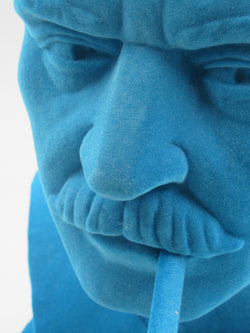 SMOKIN' JOE Cyan Flocked Bust - Kozik x Ultraviolence (2008) Limited Edition Vinyl Art Toy