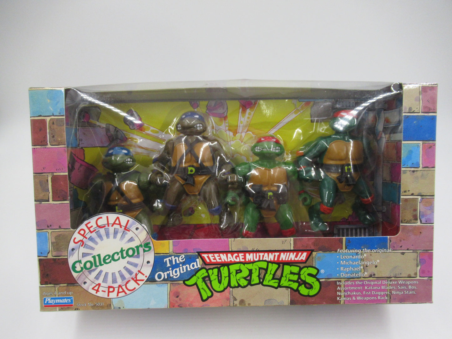 TMNT Original Teenage Mutant Ninja Turtles Collector's Special 4-Pack & Coloring Book - Playmates (1992)