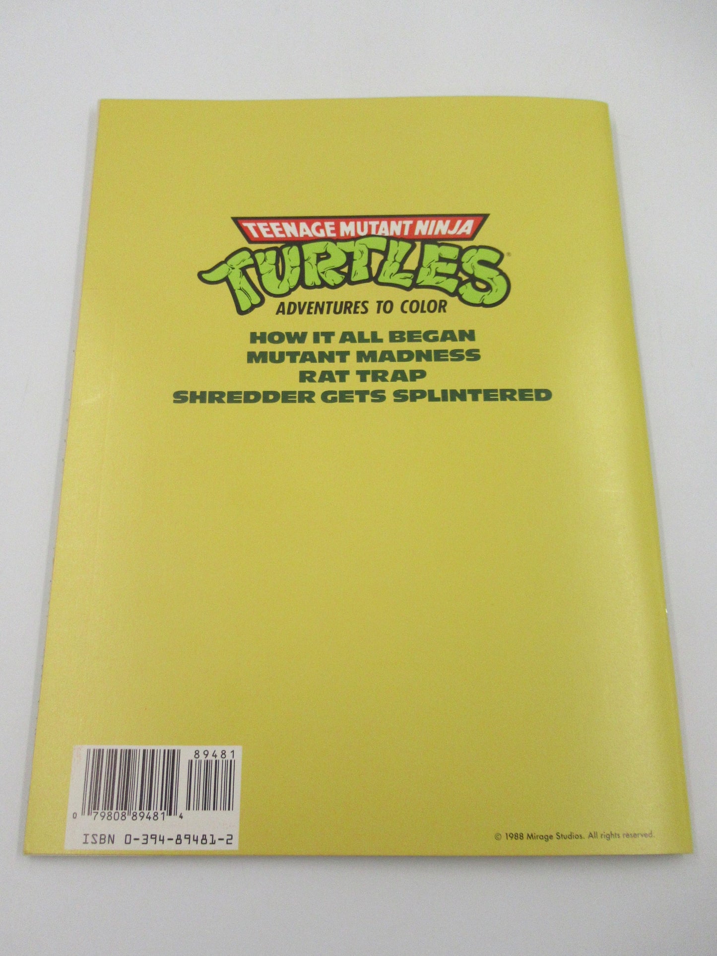 TMNT Original Teenage Mutant Ninja Turtles Collector's Special 4-Pack & Coloring Book - Playmates (1992)