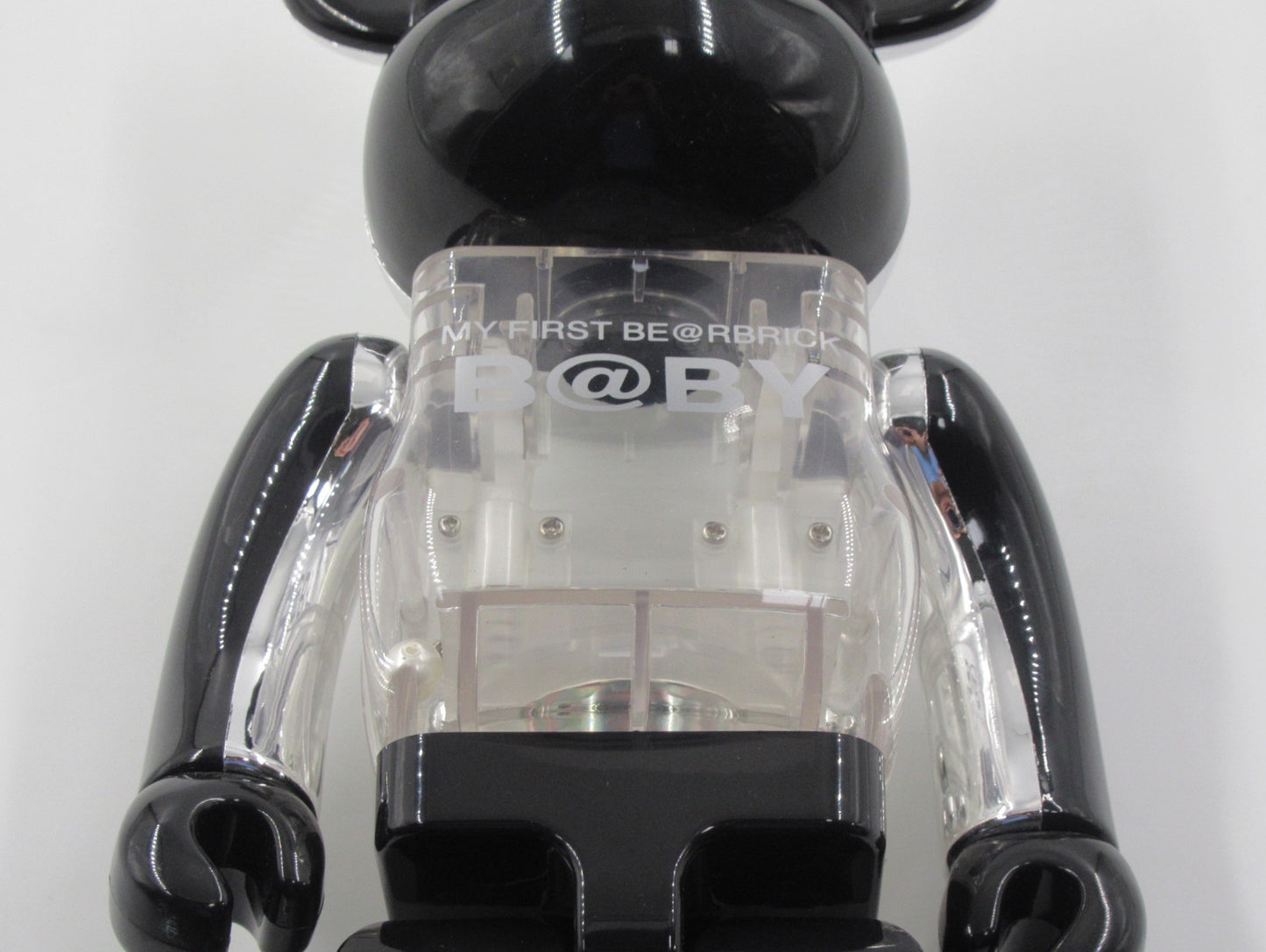 BEARBRICK My First Be@rbrick Baby Black & Silver 400% - Medicom Toy (2009) Art Toy