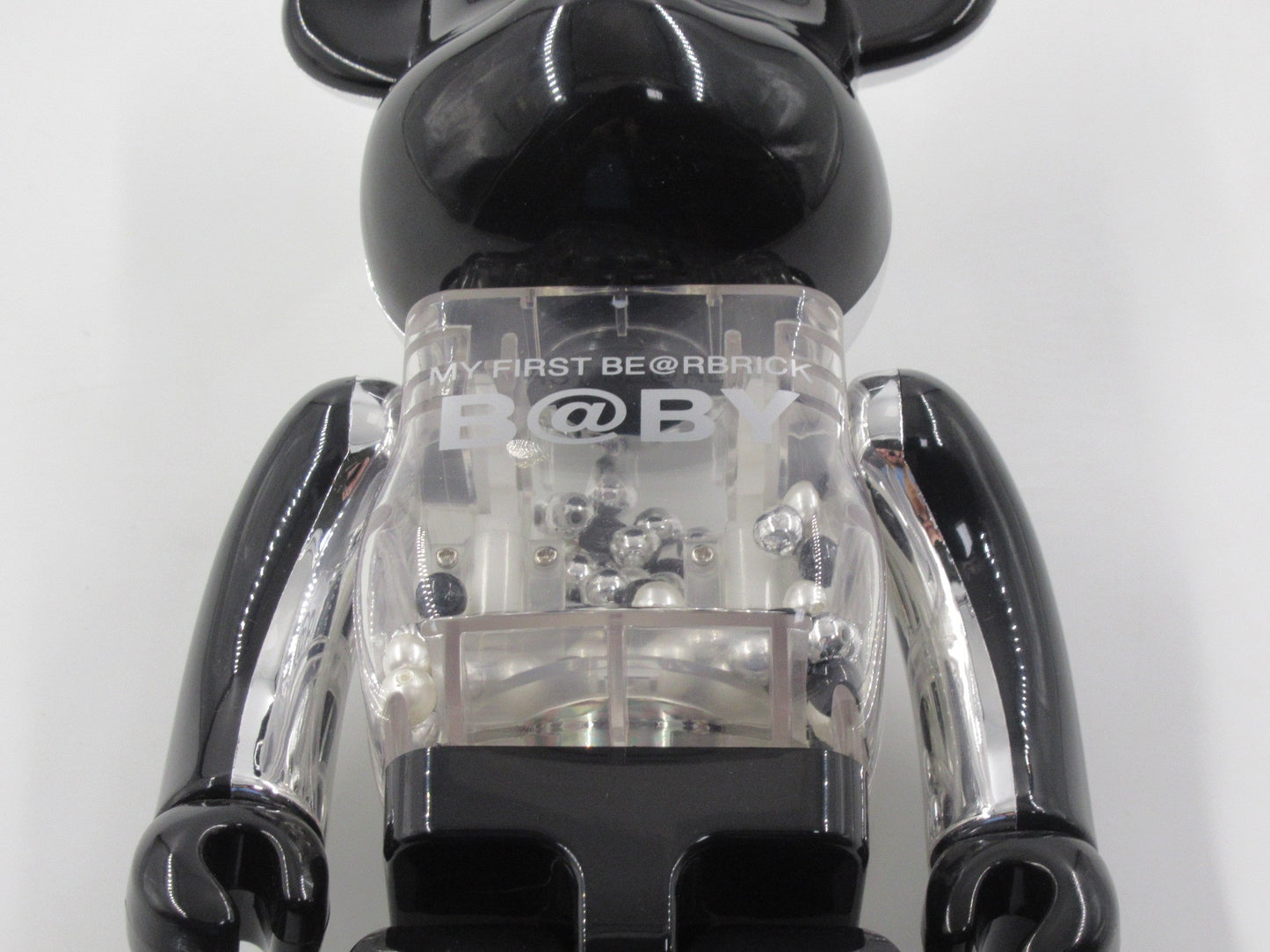 BEARBRICK My First Be@rbrick Baby Black & Silver 400% - Medicom Toy (2009) Art Toy