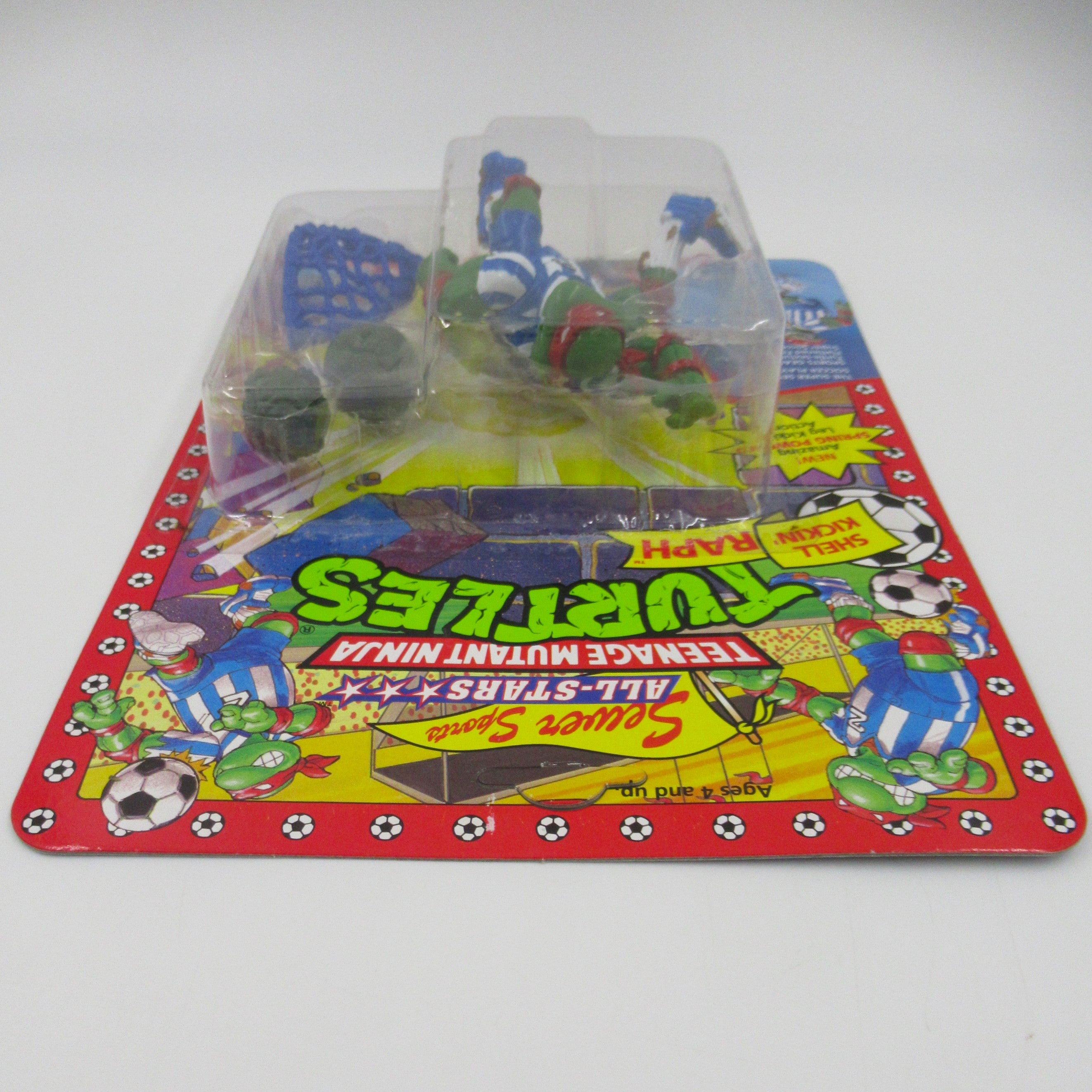 Teenage Mutant Ninja Turtles Shell Kickin’ Raph Sewer Sports All-Star 4.5" Figure TMNTs - Playmates (1991) x2