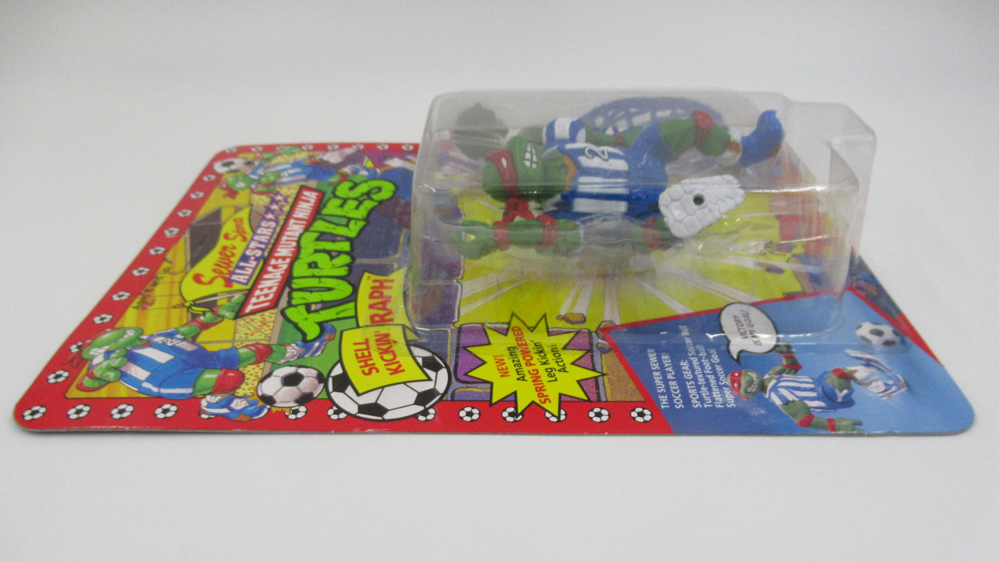 TMNT Shell Kickin’ Raph Sewer Sports All-Star 4.5" Figure Teenage Mutant Ninja Turtles - Playmates (1991) x2