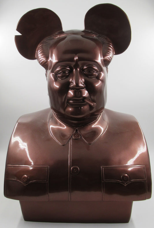 THE BIRD IS THE WORD (Mickey Mao) Bronze Bust - Frank Kozik (2009) Limited Edition Designer Art Toy