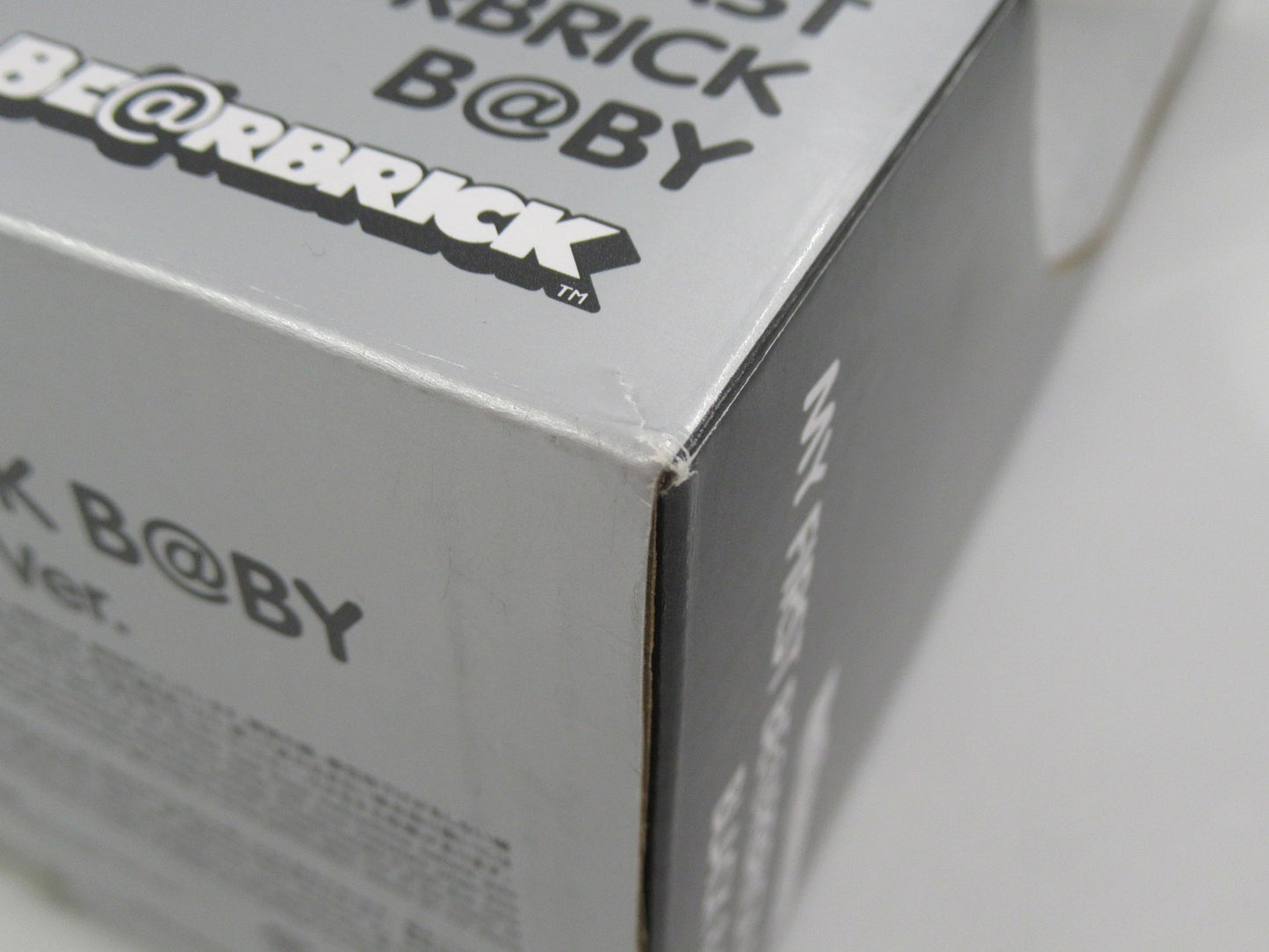 BEARBRICK My First Be@rbrick Baby Black & Silver 400% - Medicom Toy (2009) Art Toy