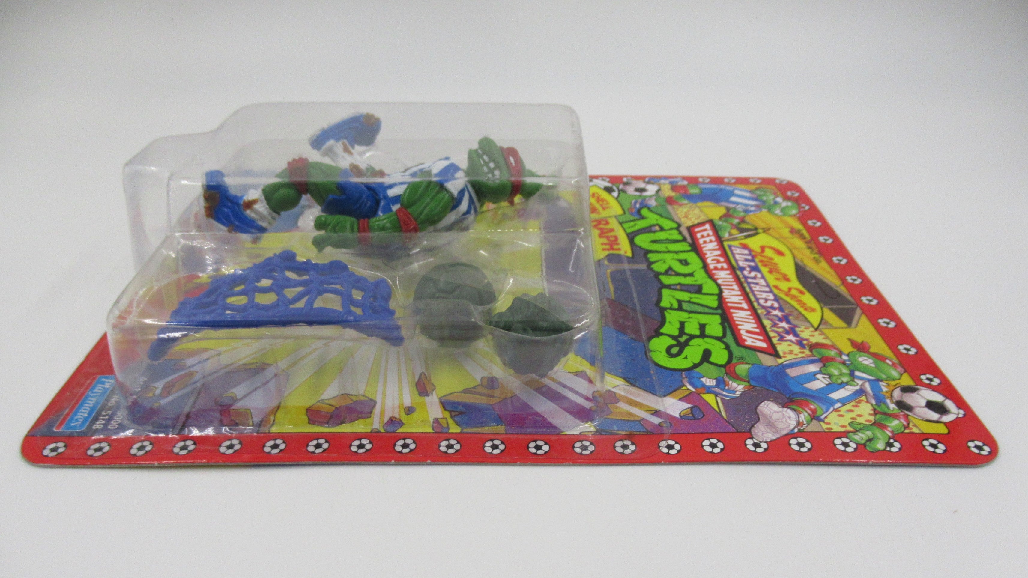 Teenage Mutant Ninja Turtles Shell Kickin’ Raph Sewer Sports All-Star 4.5" Figure TMNTs - Playmates (1991) x2