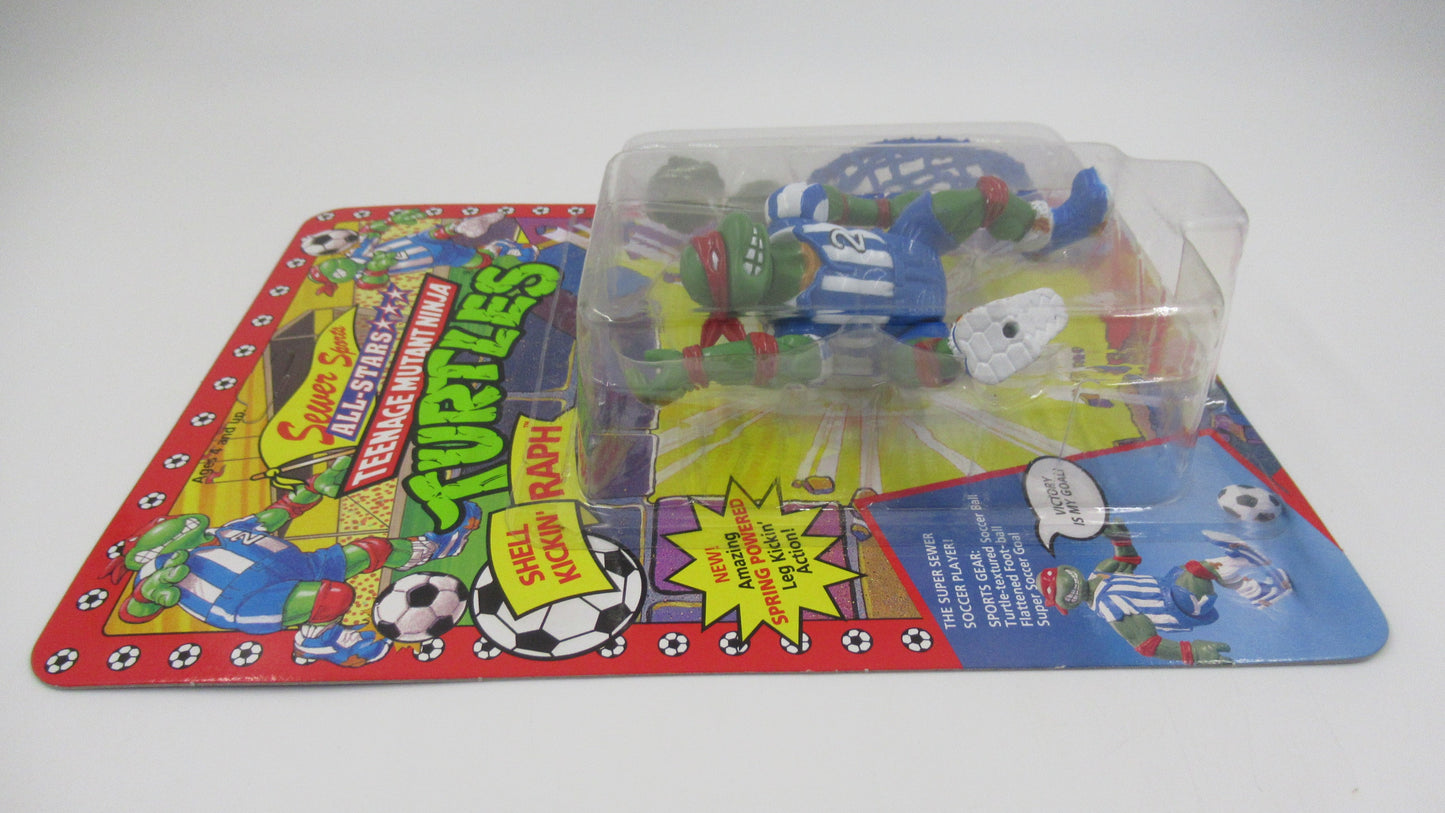 TMNT Shell Kickin’ Raph Sewer Sports All-Star 4.5" Figure Teenage Mutant Ninja Turtles - Playmates (1991) x2