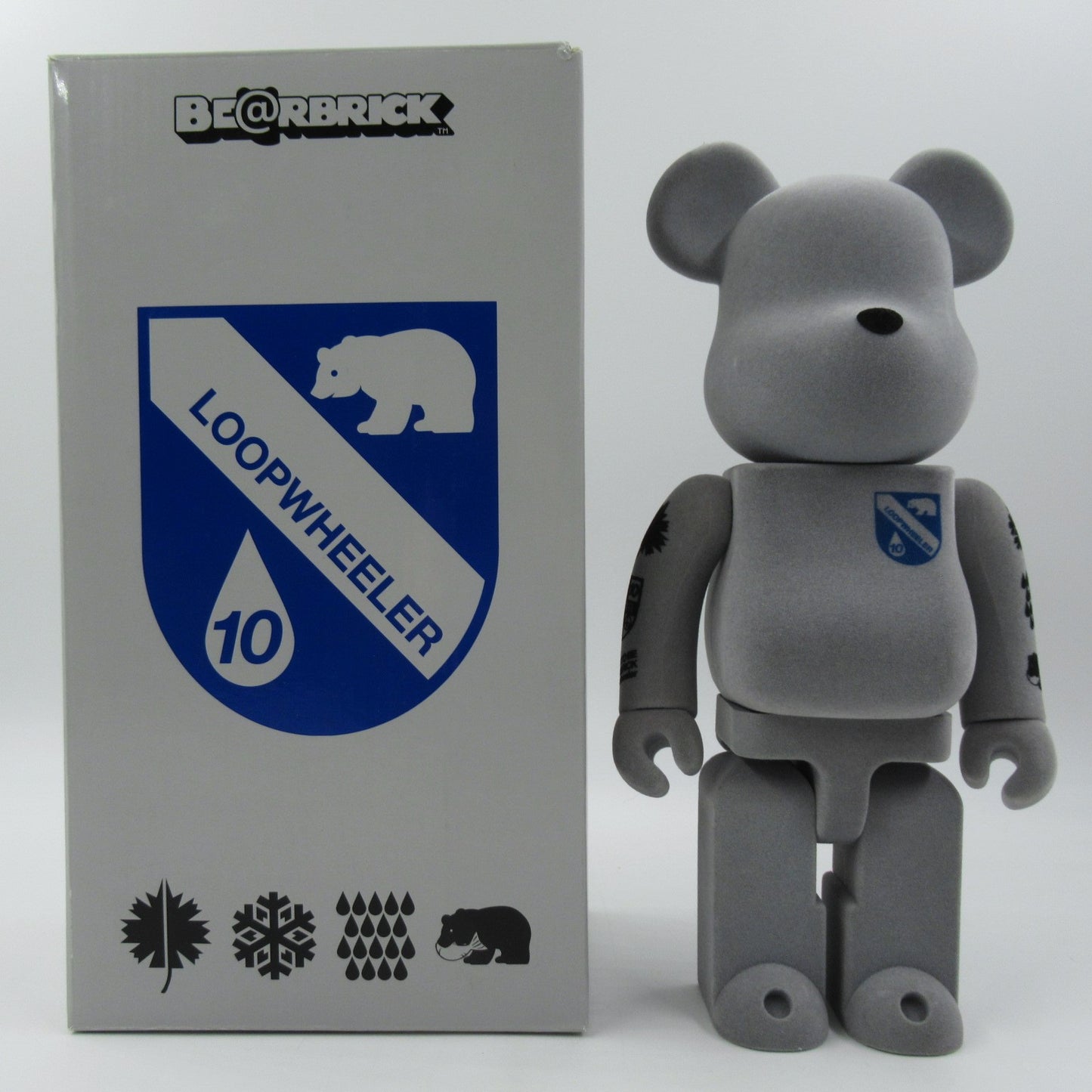 BEARBRICK Loopwheeler 400% - Medicom Toy (2009) Flocked Be@rbrick Art Toy w/ Box